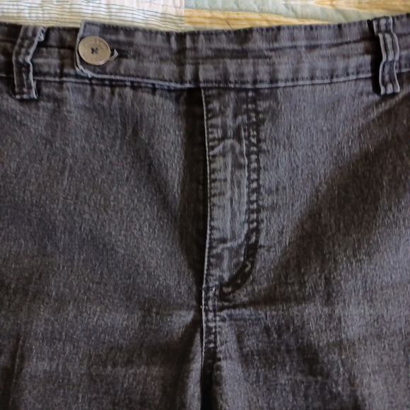 Dark Grey Denim Shorts - Picture 2 of 4